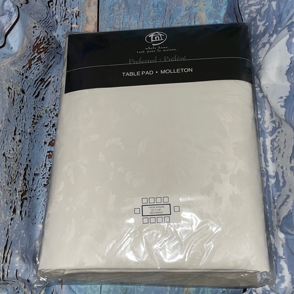 52" x 100" Whole Home Table Pad / Beige